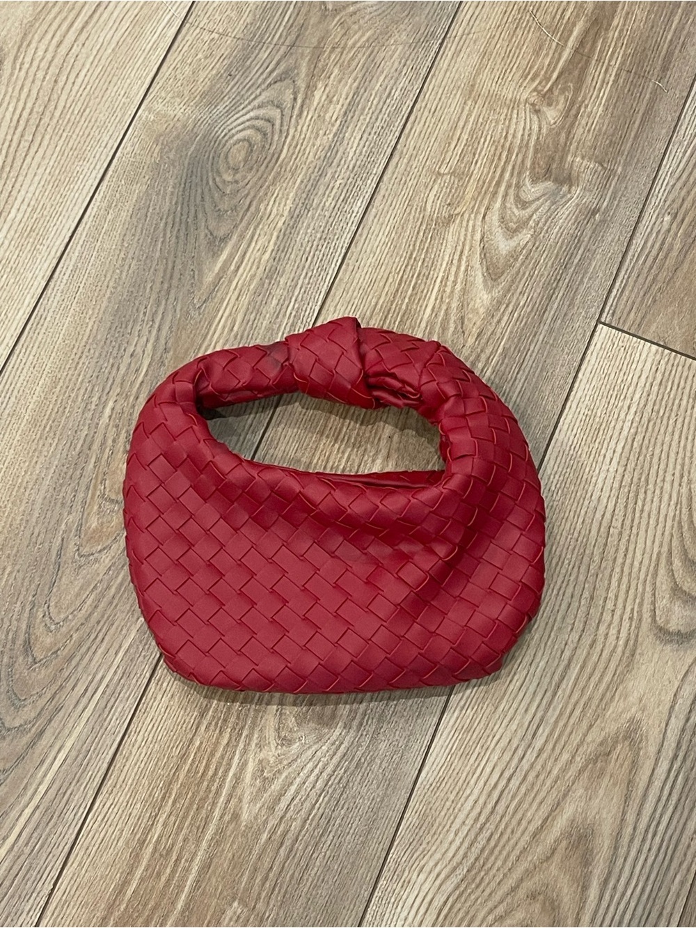 Red Woven Handbag